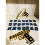 Elite Boncuklu Silah Gold 2 Adet ve 21 Paket Plastik Boncuk 1 Adet