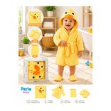 ELITE by Seba %100 Pamuklu 0_2 Yaş kullanımına uygun Bebek Ve Çocuk Bornoz Seti