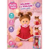 Elite By Seba 25 cm Konuşan ve Ağlayan Emzikli Bebek - Kırmızı