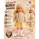 Elite By Seba 60 cm Konuşan Aysima Bebek (Et Bebek) - Gri