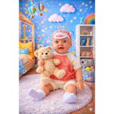 elite by seba 65 Cm Konuşan Büyük Boy Aliş Bebek (Et bebek)