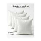 ELİTE COLLECTİON 4'lü Kırlent İç Yastığı Seti 45x45 | Yüksek Yoğunluklu Premium Dolgu – Kanepe, Yatak Başı & Köşe Takımı İçin
