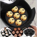 Elite Home 7 Gözlü Silikon Çok Amaçlı Airfryer Muffin Cupcake Kek ve Çörek Pişirme Kalıbı