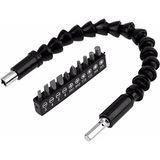 Elite Home Matkap Ucu - Bükülebilir Oynar Vidalama Bits Uzatma Aparatı 30 cm +10 Adet Vidalama Uç ( Komple Set)