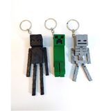Elite Iskelet Creeper ve Enderman Karakterleri 3 Lü Anahtarlık Seti 1 Adet