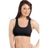 Elite Life Kadın Kalın Askılı Dikişsiz Sporcu Sütyen Büstiyer 3'lü Paket - 775 - L - XL - Siyah
