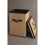 Elite Meander Doğal Bambu Kirli Çamaşır Sepeti 32X32X45 cm 4589 1 Adet