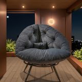 Elite Milano Füme Modern Tekli Berjer – Ergonomik Dinlenme ve Okuma Koltuğu | Lüks Tay Tüyü Döşeme