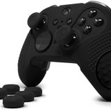 Elite Series 2 Çivili Kavrama Kılıfı Xbox One Elite Series 2 Kumandası için (X / S/Elite 1 Serisi için DEĞİL) Foamy Lizard tarafından - Terletmeyen Silikon ve Düz Üstlü Kaymaz Saplamalar + 8 QSX-Elite Parmak Kavrama (Siyah)