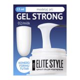 ELİTE STYLE Kalıcı Oje Strong Jel 02 (15 gr) – Süt Beyazı Yapılandırıcı Tırnak Jeli