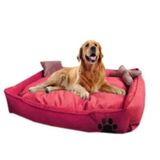 Elite Yıkanabilir Ultra Soft Köpek Yatağı L Boy 90 x 70 CM pembe