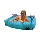 Elite Yıkanabilir Ultra Soft Köpek Yatağı L Boy 90 x 70 CM turkuaz