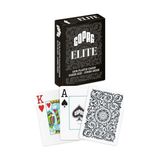 ELITE%100 Plastik Oyun Kartları, Poker Boyu Jumbo Endeks Tek Deste, Siyah - (DipCamo)Charcoal-White
