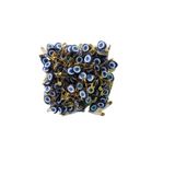 ELITETIME Lacivert Iğneli Sarı Çengelli 50 Adet Nazar Boncuğu 1 Cm*1,5 Cm – Iğne