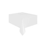 ELITETIME Tek Kullanımlık Plastik Masa Örtüsü (137 Cm * 183 Cm) Beyaz