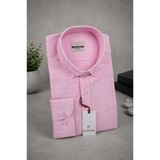 elitpark %100 Pamuk Cepsiz Regular Fit Pembe Erkek Gömlek