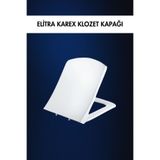 Elitra Elitra Karex Kare Soft Yumuşak Kapanır Amortisörlü Klozet Kapağı