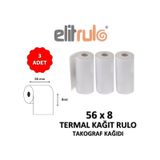 Elitrulo Takograf Kağıdı 56 MM x 8 M - 3 Adet