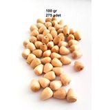 Elitse 100 gr (275 Adet) Ahşap Boncuk 12 mm Boy x 10 mm En Doğal Ahşap Makrome El Işi Çanta