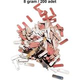 Elitse Açık Kırmızı 15 x 5 mm Dantel Oya Yazma Halhal Abiye Lazer Kesim Pul 200 Adet / 8 Gram