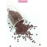Elitse Dökme Cam Kum Boncuk (8/0) 3 mm - 20 Gram - Parlak Koyu Kestane - BNC168