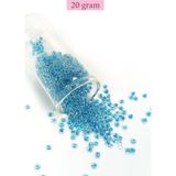 Elitse Dökme Cam Kum Boncuk (8/0) 3 mm - 20 Gram - Şeffaf Gök Mavi - BNC173