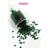 Elitse Dökme Cam Kum Boncuk (8/0) 3 mm - 20 Gram - Şeffaf Koyu Yeşil - BNC155