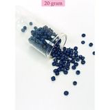 Elitse Dökme Cam Kum Boncuk Büyük Boy (6/0) 4 mm - 20 Gram - Koyu Mavi - BNC078