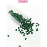 Elitse Dökme Cam Kum Boncuk Büyük Boy (6/0) 4 mm - 60 Gram - Koyu Yeşil - BNC140