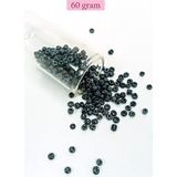 Elitse Dökme Cam Kum Boncuk Büyük Boy (6/0) 4 mm - 60 Gram - Siyah - BNC120