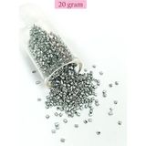 Elitse Kesme Cam Boncuk 2mm - 20 Gram - Mat Gümüş -BNC333