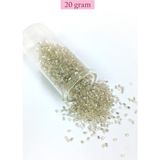Elitse Kesme Cam Boncuk 2mm - 20 Gram - Şeffaf Gümüş -BNC330
