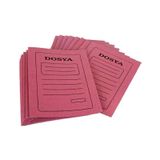 Elitstore Karton Dosya, A4, Tam Kapak, Pembe, 50'li Paket