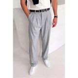 ElitWear Erkek Baggy Fit Beli Lastikli Pileli Bol Kesim Kumaş Pantolon