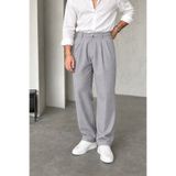 ElitWear Erkek Baggy Fit Pileli Bol Paça Kalıp Geniş Salaş Pantolon