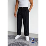 ElitWear Erkek Baggy Rahat Kalıp Pileli Bol Kesim Salaş Pantolon