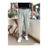 ElitWear Erkek Kumaş Baggy Fit Rahat Kalıp Pileli Pantolon