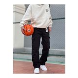 ElitWear Siyah Renk Erkek Kargo Cepli Gabardin Baggy Bol Pantolon