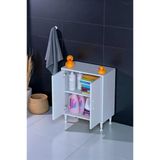 Eliusta Arden 55 Cm Beyaz 2 Bölmeli Banyo Düzenleyici Dolap 1 Raflı Çok Amaçlı Mutfak Dolabı 55X75x32,5 Cm