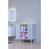 Eliusta Arden 60 Cm Beyaz 2 Bölmeli Banyo Düzenleyici Dolap 1 Raflı Çok Amaçlı Mutfak Dolabı 60X75x32,5 Cm