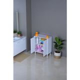 Eliusta Arden 65 Cm Beyaz 2 Bölmeli Banyo Düzenleyici Dolap 1 Raflı Çok Amaçlı Mutfak Dolabı 65X75x32,5 Cm