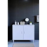 Eliusta Arden 90 Cm Beyaz 2 Bölmeli Banyo Düzenleyici Dolap 1 Raflı Çok Amaçlı Mutfak Dolabı 90X75x32,5 Cm