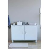 Eliusta Arden 95 Cm Beyaz 2 Bölmeli Banyo Düzenleyici Dolap 1 Raflı Çok Amaçlı Mutfak Dolabı 95X75x32,5 Cm