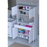 Eliusta Artex 100 Cm Yüksek Organizasyonlu Boy Dolabı 100X173x32,5 Cm Beyaz Banyo/Mutfak Dolabı