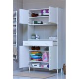 Eliusta Artex 90 Cm Yüksek Organizasyonlu Boy Dolabı 90X173x32,5 Cm Beyaz Banyo/Mutfak Dolabı