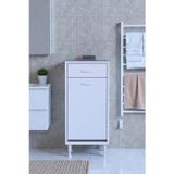 Eliusta Asil 40 Cm Kirli Çamaşır Sepetli Banyo Dolabı 1 Çekmeceli Mutfak Çok Amaçlı Dolap 40X88x32,5 Cm