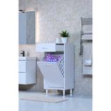Eliusta Asil 45 Cm Kirli Çamaşır Sepetli Banyo Dolabı 1 Çekmeceli Mutfak Çok Amaçlı Dolap 45X88x32,5 Cm
