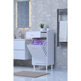 Eliusta Asil 50 cm Kirli Çamaşır Sepetli Banyo Dolabı 1 Çekmeceli Mutfak Çok Amaçlı Dolap 50X88X32,5 cm - Beyaz