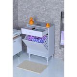 Eliusta Asil 55 Cm Kirli Çamaşır Sepetli Banyo Dolabı 1 Çekmeceli Mutfak Çok Amaçlı Dolap 55X88x32,5 Cm