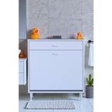 Eliusta Asil 80 Cm Kirli Çamaşır Sepetli Banyo Dolabı 1 Çekmeceli Mutfak Çok Amaçlı Dolap 80X88x32,5 Cm
